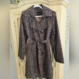 London Fog Animal Print Trench Coat